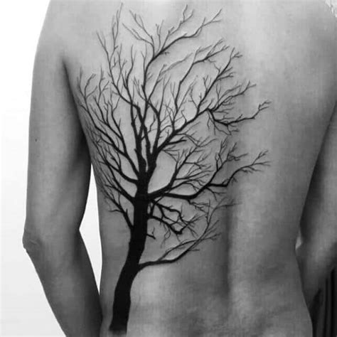 tattoos of trees on back|tree back tattoos for men.